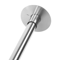 L Shaped Corner Shower Curtain Rod Wall Mounted Adjustable 27.5-37.4 Inch Silver Bathroom Telescopic Pole