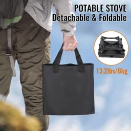 Foldable Camping Stove Carbon Steel Wood Burning Stove with Carrying Bag for Outdoor Cooking Backpacking Hiking Survival
