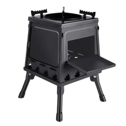 Foldable Camping Stove Carbon Steel Wood Burning Stove with Carrying Bag for Outdoor Cooking Backpacking Hiking Survival