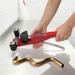 90° Manual Tube Bender 6-22 mm Copper Tube Bending Tool Set W/7Bending Heads for Brass, Aluminum, Pressure Fitting System Pipes