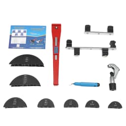 90° Manual Tube Bender 6-22 mm Copper Tube Bending Tool Set W/7Bending Heads for Brass, Aluminum, Pressure Fitting System Pipes
