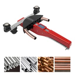 90° Manual Tube Bender 6-22 mm Copper Tube Bending Tool Set W/7Bending Heads for Brass, Aluminum, Pressure Fitting System Pipes