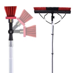 Extendable Window Cleaning Brush 11m, Solar Panel & Outdoor Glass Cleaner with Adjustable Telescopic Pole