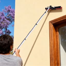 Extendable Window Cleaning Brush 11m, Solar Panel & Outdoor Glass Cleaner with Adjustable Telescopic Pole