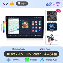 Junsun 8 Core Android Head Unit for VW Golf 4 Jetta MK4 Wireless CarPlay & Android Auto 2 Din Stereo with Cooling Fan DSP IPS Screen 4G WiFi GPS Navigation