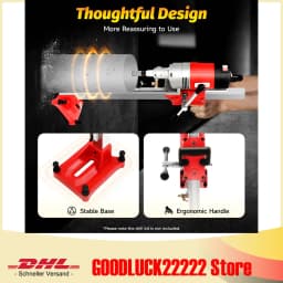 2.3KW Core Drill, Mag Drill Concrete Core Machine 2300W, M22 Spindle Wet Drilling for Concrete, 0-6.5 Inch Hole 31.5 Inch Max