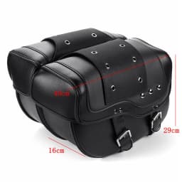 2PCS Motorcycle Saddlebag Cafe Racer Side Tool Luggage Bags PU Leather Saddle Bags Pouch Universal For Chopper Bobber Custom