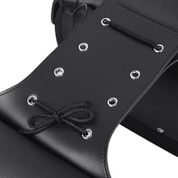 2PCS Motorcycle Saddlebag Cafe Racer Side Tool Luggage Bags PU Leather Saddle Bags Pouch Universal For Chopper Bobber Custom