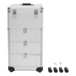 Mobile Makeup Case for Hairdresser, Cosmetics, Hairdressing Accessories, Makeup Case for Travel, Cosmetic Storage with 3 Drawers