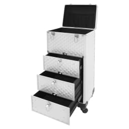 Mobile Makeup Case for Hairdresser, Cosmetics, Hairdressing Accessories, Makeup Case for Travel, Cosmetic Storage with 3 Drawers