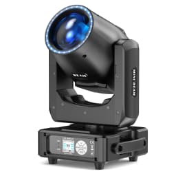 Yiflamefly Mini 230W Beam Moving Head Lights With Ring RGBW 14Gobos 13Colors 18CH Rainbow Effect DMX Stage Lights For Party KTV