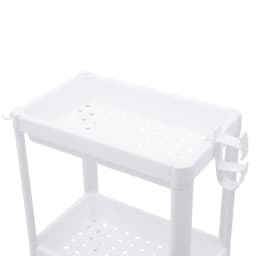 3-Tiers Kitchen Trolley, Serving Trolley, Multi-Purpose Trolley W|4Universal Wheels, Recess Shelf on Wheels for Kitchen, Living