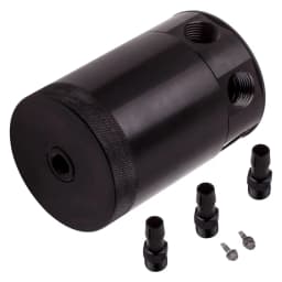 Universal Baffled Aluminum 3-Port Oil Catch Can Tank Air-Oil Separator Reservoir