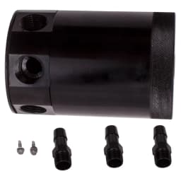 Universal Baffled Aluminum 3-Port Oil Catch Can Tank Air-Oil Separator Reservoir