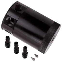 Universal Baffled Aluminum 3-Port Oil Catch Can Tank Air-Oil Separator Reservoir