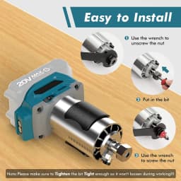 OWJHE 5 Speeds Brushless Electric Hand Trimmer Cordless Wood Router Woodworking Engraving Milling Cutter for Makita 18V Battery