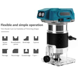 OWJHE 5 Speeds Brushless Electric Hand Trimmer Cordless Wood Router Woodworking Engraving Milling Cutter for Makita 18V Battery