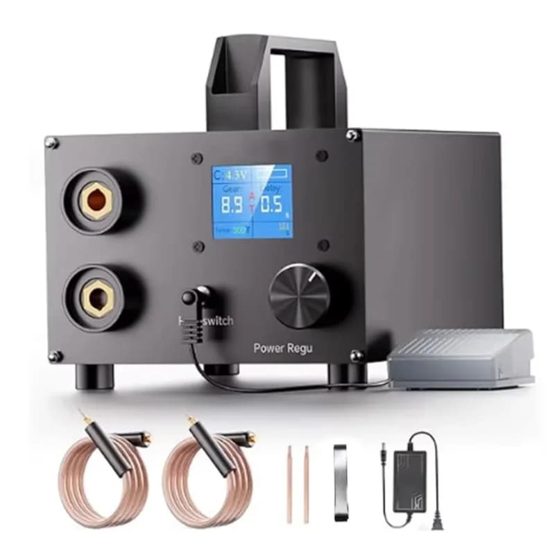 250 Gears Spots Welding Machine Double Capacitors Energy Storage Dual-pulse Welding 0.3mm Nickel face 18650 Battery Spot Welder
