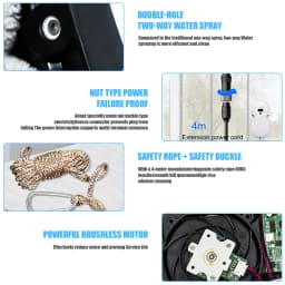 Household window automatic water Two-way spray cleaning robot vacuum cleaner remote control electric window wiper glass wiper
