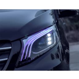Pair LED DRL Running Lamp Headlight Assembly For  Mercedes Benz Vito V-Class W447 Metris 2017 2018 2019 2021 2022 Halogen Headlamp