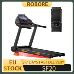 ROBORE SF20 Foldable Treadmill with 15% Incline, 12km/h Speed, 136kg Max Load, 3.0HP Quiet Brushless Motor, 97×40cm Running Belt