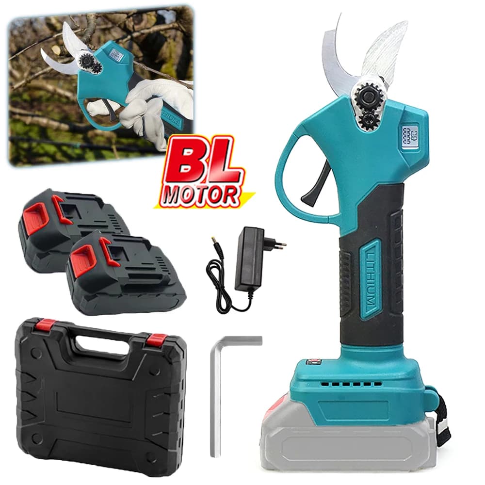 800W 25MM Brushless Electric Pruning Shears 2 Gears Cordless Scissors Fruit Tree Bonsai Pruning Tool For Makita 21V Battery