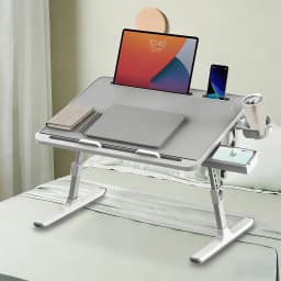 Portable Tiltable Laptop Table Height And Angle Adjustment For Bed Sofa Windowsill Ergonomic Design 2 Barriers Foldable Design