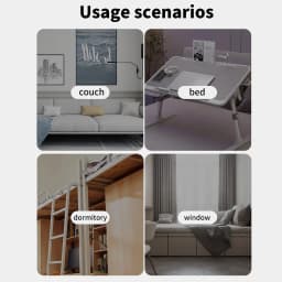 Portable Tiltable Laptop Table Height And Angle Adjustment For Bed Sofa Windowsill Ergonomic Design 2 Barriers Foldable Design