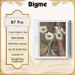 Bigme B7 PRO E-reader, 8+256GB, 7'' 300PPI E-ink Ebook Reader, 36-Level Front Light, 5MP Cam, Android 14 OS Ebook with 4G Calling