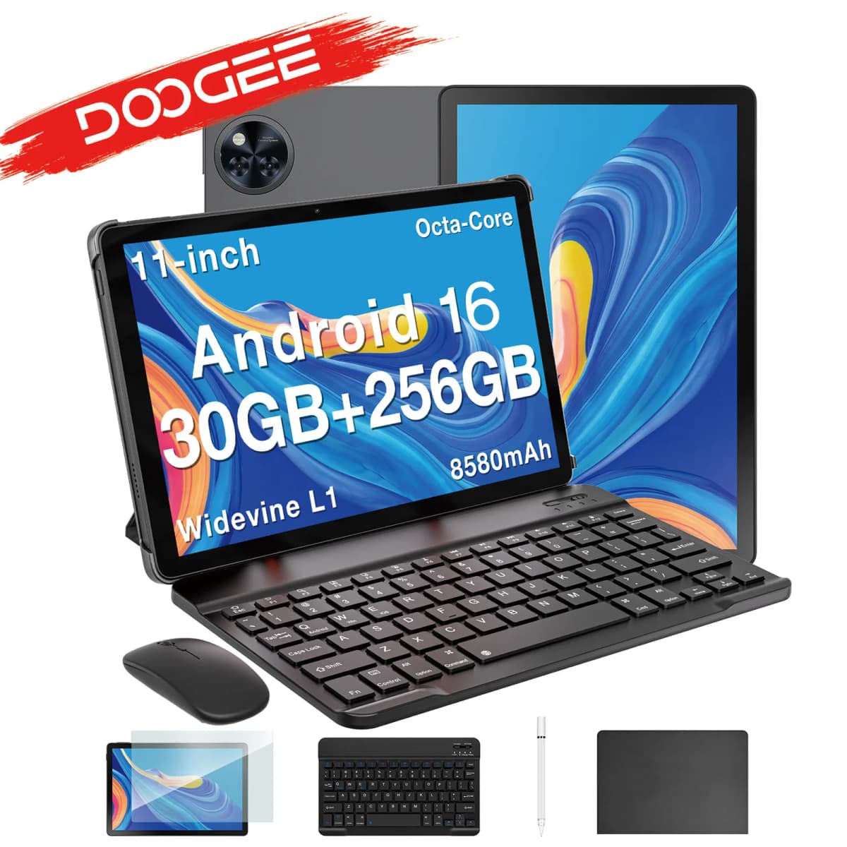 Global Version DOOGEE U11 Pro Android 16 Tablet PC 11 inch Ultra-clear 90Hz Display 30GB(6+24) 256GB 8580mAh Battery Tablet