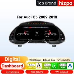 12.3" Hizpo Digital Instrument Cluster for Audi Q5 2009 - 2018 LCD Dashboard Speedometer Virtual Cockpit CarPlay Android Auto