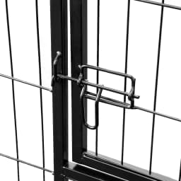 Park enclosure for small dogs puppies rabbit outdoor indoor 80x60 cm 6 panels with black door