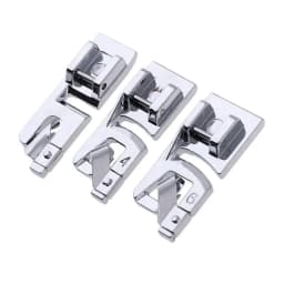 3mm, 4mm 6mm Narrow Rolled Hem Presser Foot Set for Sewing Machine Singer, Brother, Babylock, Euro-Pro, Janome