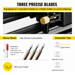 SucceBuy 28/34 Inch Vinyl Cutter Machine W/ Floor Stand Vinly Sign Cutting Plotter Starter Kits Software Adjustable Force Speed