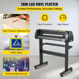 SucceBuy 28/34 Inch Vinyl Cutter Machine W/ Floor Stand Vinly Sign Cutting Plotter Starter Kits Software Adjustable Force Speed