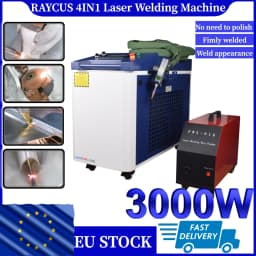 RAYCUS 4IN1 3000W Handheld Water Cooled Fibre Laser Welding Single Wire Feeder 10M Fibre Optic Cable for Metal Welding Cutting