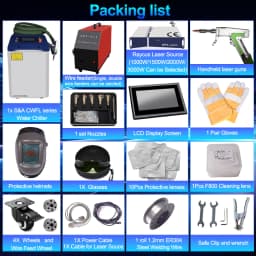 RAYCUS 4IN1 3000W Handheld Water Cooled Fibre Laser Welding Single Wire Feeder 10M Fibre Optic Cable for Metal Welding Cutting