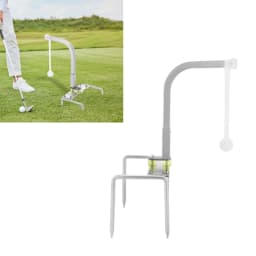 Golf Swing Trainer Golf Swing Hitting Practice Aid Stainless Steel Iron TPU 5 Adjustable Heights 44-49cm for Indoor Outdoor Home
