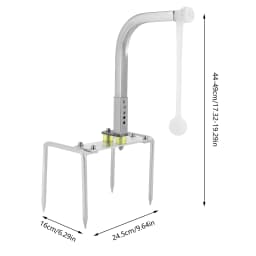 Golf Swing Trainer Golf Swing Hitting Practice Aid Stainless Steel Iron TPU 5 Adjustable Heights 44-49cm for Indoor Outdoor Home