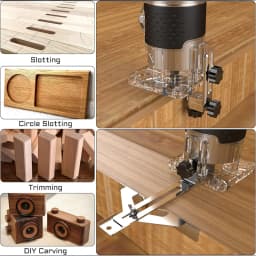 800W Electric Trimming Machine 30000RPM Woodworking Milling Engraving Hand Wood Edge Router Trimmer Home DIY Power Tools