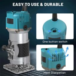 800W Electric Trimming Machine 30000RPM Woodworking Milling Engraving Hand Wood Edge Router Trimmer Home DIY Power Tools
