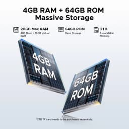 DOOGEE Tab A9+ Tablet 11" HD Display 20GB(4+16) 64GB Gemini AI 8580mAh Large Battery Unisoc T7200 Octa Core Dual Speakers 13MP Android 16 Tablet