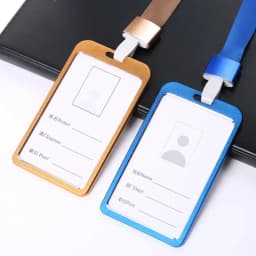 Employee Aluminium Alloy Plastic Credit Card ID Card Cover Case Work Identity Badge Card Cover Bag Women Men Work Card Holders
