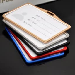 Employee Aluminium Alloy Plastic Credit Card ID Card Cover Case Work Identity Badge Card Cover Bag Women Men Work Card Holders