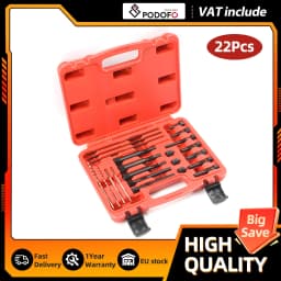 Podofo 22PCS Glow Plug Removal Tool Kit Extractor Set for M8 M10 Glow Plug Electrodes Automotive Small Engine Repair Tool