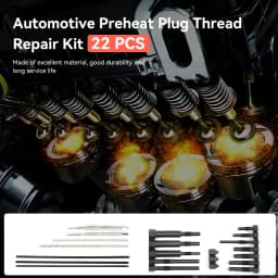 Podofo 22PCS Glow Plug Removal Tool Kit Extractor Set for M8 M10 Glow Plug Electrodes Automotive Small Engine Repair Tool