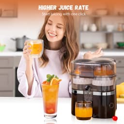 Dual-Head Electric Juicer with Auto-Cut & Press, 200W Brushless Motor, Easy Clean, for Quick Healthy Juice at Home