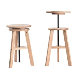 Wooden Artist Stool Swivel Adjustable 48-65cm, Multifunctional Drafting Chair for Office & Home Studio