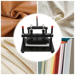 Manual Leather Cutting Machine 2T Press 10x6.3 inch Die Cutter for Leather Fabric Rubber with Adjustable Stroke 0-4 inch
