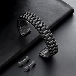 20/21/22mm Three Beads 304 Metal Curved End Watch Band men women for Rolex DATEJUST Jubilee Stainless Steel Bracelet Accessories